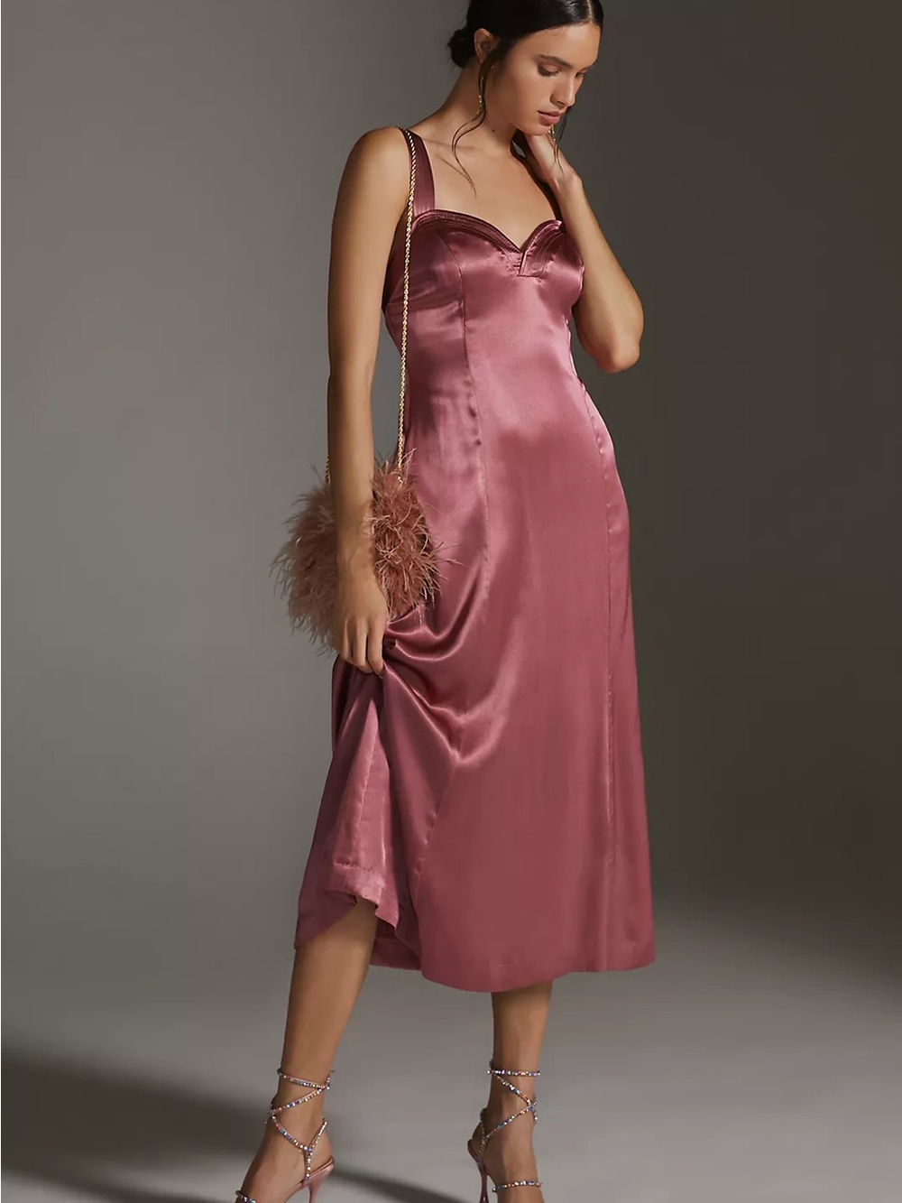 ✨ By Anthropologie Cross-Back Midi Dress – Size 6 | NWT ✨